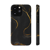 Black Cheetah Golden Marble - Card Holder Cases iPhone 13 Pro Glossy Without gift packaging - phone cases